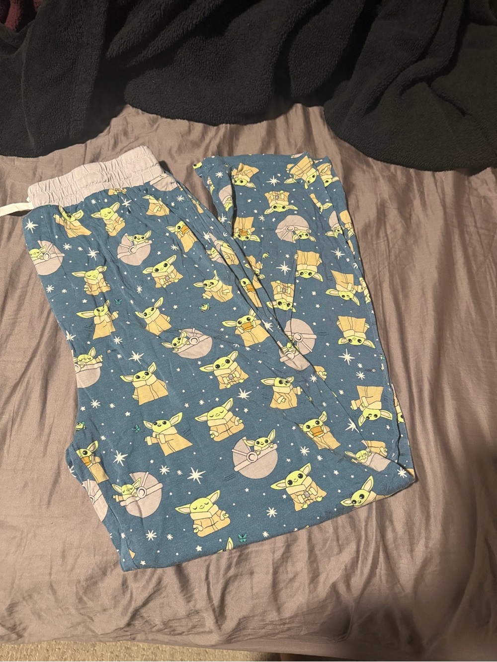 Little Sleepies Blue Grogu Print Men's Pajama Pants